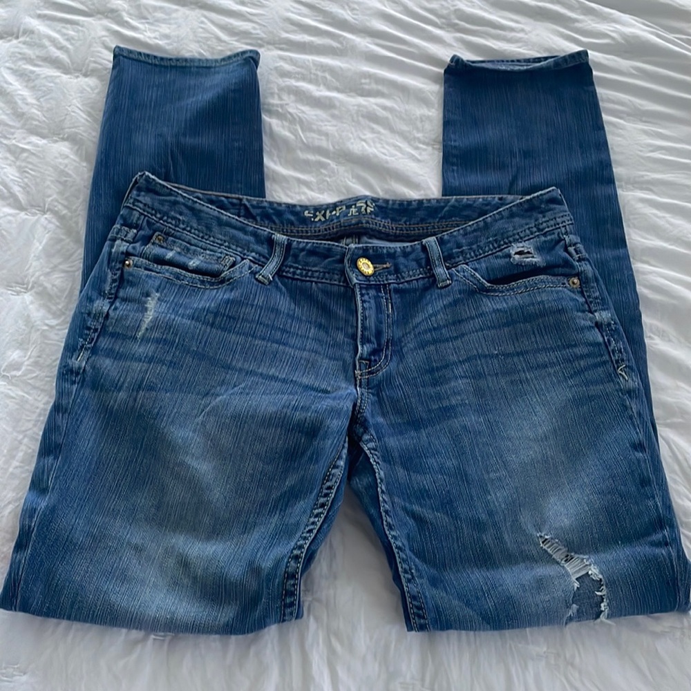 Express Distressed Blue Jean Size 10